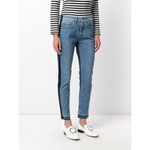 MSGM Two Tone Straight Leg Jeans